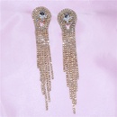 shiny rhinestones with gemstones long tassel womens earrings wholesalepicture7