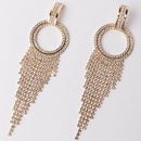 fashion claw chain series round crystal diamond long tassel womens earringspicture9