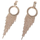 fashion claw chain series round crystal diamond long tassel womens earringspicture10