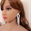 European and American female zircon earrings simple long tassel pendant earringspicture9