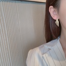 fashion irregular golden vertical strip titanium steel earringspicture10