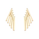 fashion irregular golden vertical strip titanium steel earringspicture11