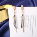fashion new geometric triangle irregular titanium steel contrast color earringspicture9