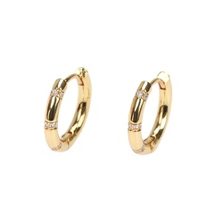 European and American circle diamond earrings 2022 new copper gold-plated earrings
