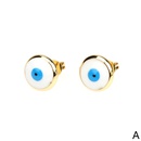 new Turkish devils eye oil drop earrings retro copper goldplated blue eyes earringspicture3