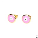 new Turkish devils eye oil drop earrings retro copper goldplated blue eyes earringspicture5