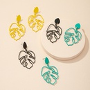 European and American new hollow leaf earrings female retro alloy earringspicture7