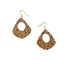 European and American ethnic style wooden leopard print earrings female wholesalepicture10