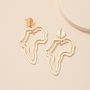 niche design hollow African map earrings new retro ear studs femalepicture9
