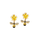 New Years ear jewelry bee flower earrings diamond drop oil earrings femalepicture10