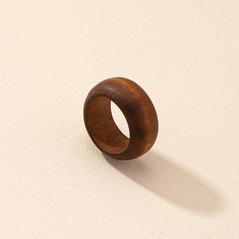 Korean style simple wooden ring female trend new index finger ring NHQJ621689's discount tags