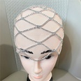 European and American bridal wedding rhinestone accessories tassel mesh headwearpicture12