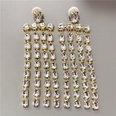 European and American fashion crystal full diamond long tassel ladies earringspicture9
