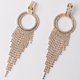 fashion claw chain series round crystal diamond long tassel womens earringspicture11