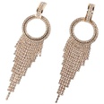 fashion claw chain series round crystal diamond long tassel womens earringspicture12