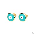 new Turkish devils eye oil drop earrings retro copper goldplated blue eyes earringspicture10