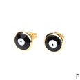 new Turkish devils eye oil drop earrings retro copper goldplated blue eyes earringspicture11