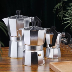Aluminium-Moka-Kanne Achteck Achteckige Kaffeebereiter-Tasse Kaffee-Moka-Kanne aus Aluminium