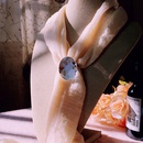 Broche en alliage de cristal de verre ovale  la mode boucle de foulard en soiepicture8