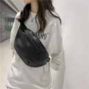 fashion chest bag mens simple shoulder solid color PU waist bag wholesalepicture6