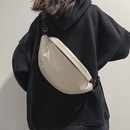 fashion chest bag mens simple shoulder solid color PU waist bag wholesalepicture8