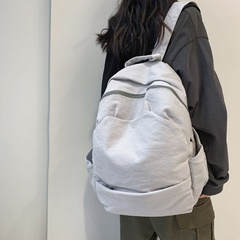Schoolbag female Korean large-capacity canvas bag junior high school student backpack