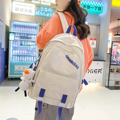 Korean duck pendent backpack college style junior high school student backpack