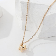 Fashion Copper Plating 18K Gold Elephant Pendant Necklace
