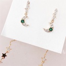 European and American fashion star moon earrings green zircon copper earrings femalepicture9