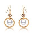 fashion pearl earrings female zircon crystal hollow exaggerated long alloy earringspicture11