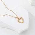 Valentines Day copper plated 18K heartshaped ripple pendant necklacepicture6