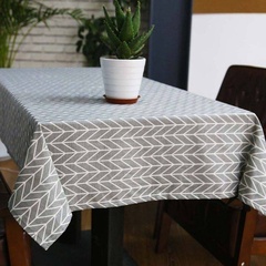 Nappe de table basse en tissu de décoration de table simple en coton et lin