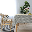 Nappe de table basse en tissu de dcoration de table simple en coton et linpicture12
