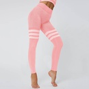 Sexy Peach Hip High Waist Yoga Pants Women39s Knitted Seamless Breathable Striped Yoga Fitness Leggingspicture33