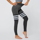 Sexy Peach Hip High Waist Yoga Pants Women39s Knitted Seamless Breathable Striped Yoga Fitness Leggingspicture35