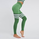 Sexy Peach Hip High Waist Yoga Pants Women39s Knitted Seamless Breathable Striped Yoga Fitness Leggingspicture36