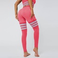 Sexy Peach Hip High Waist Yoga Pants Women39s Knitted Seamless Breathable Striped Yoga Fitness Leggingspicture56