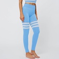 Sexy Peach Hip High Waist Yoga Pants Women39s Knitted Seamless Breathable Striped Yoga Fitness Leggingspicture59