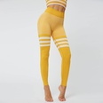 Sexy Peach Hip High Waist Yoga Pants Women39s Knitted Seamless Breathable Striped Yoga Fitness Leggingspicture62