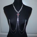 European and American rhinestone chain fashion heartshaped crystal bra body chainpicture8
