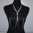 European and American rhinestone chain fashion heartshaped crystal bra body chainpicture11