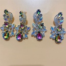 fashion exaggerated large hollow water drop rhinestone AB colored earringspicture9