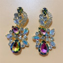 fashion exaggerated large hollow water drop rhinestone AB colored earringspicture11