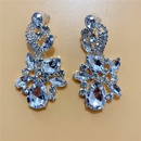fashion exaggerated large hollow water drop rhinestone AB colored earringspicture12