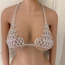 European and American rhinestone hollow body chain shiny bikini bra chainpicture7
