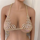 European and American rhinestone hollow body chain shiny bikini bra chainpicture8