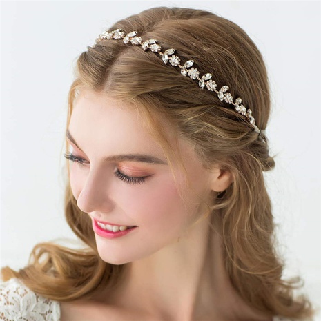 fashion zircon bridal inlaid rhinestone headband wholesale NHJAJ622310's discount tags