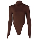 simple solid color new sexy backless longsleeved turtleneck jumpsuit wholesalepicture13