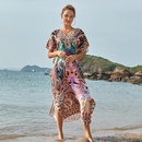 Mode Blume Robe Strand Strandkleid langen Rock Bikini Badeanzug Blusepicture9