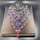 Shiny fashion romantic bride rhinestone necklace earrings setpicture5